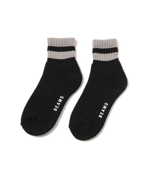 BEAMS（ビームス）の「ライン ソックス （2pack）（ソックス/靴下・メンズ・ブラック/オフホワイト/ホワイト/ブラック系その他4/グレー・ONE SIZE）」の4枚目の写真