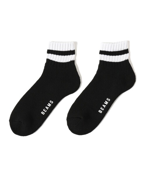 BEAMS（ビームス）の「ライン ソックス（ソックス/靴下・メンズ・ブラック/オフホワイト/ホワイト・ONE SIZE）」の3枚目の写真