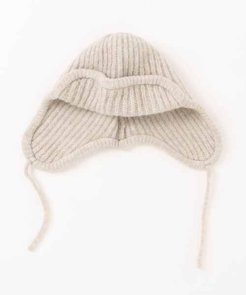 yield（イールド）の「【PixyPlanet】Kids Rib Knit Flight Capキッズリブニットフライトキャップ （キッズ/子供用） PCD-U45073（ニットキャップ/ビーニー・キッズ・ブラック/アイボリー・FREE）」の2枚目の写真