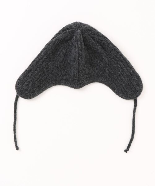 yield（イールド）の「【PixyPlanet】Kids Rib Knit Flight Capキッズリブニットフライトキャップ （キッズ/子供用） PCD-U45073（ニットキャップ/ビーニー・キッズ・ブラック/アイボリー・FREE）」の3枚目の写真