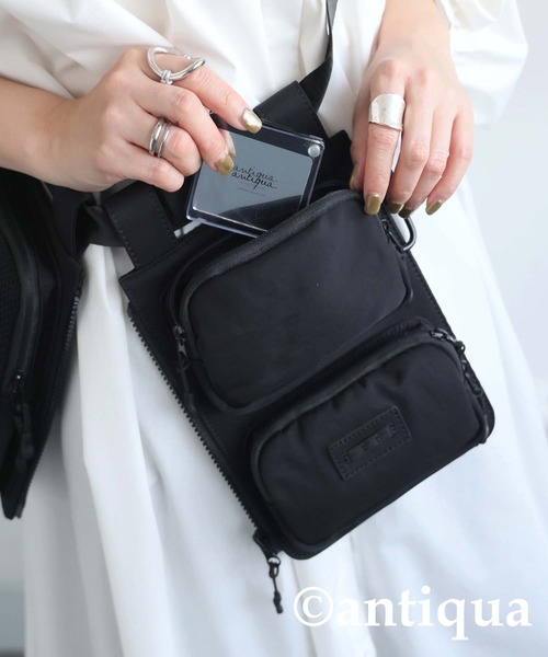 antiqua(アンティカ)の「セパレートボディバッグ(ボディバッグ/ウエストポーチ・レディース・ブラック/カーキ・FREE)」の10枚目の写真