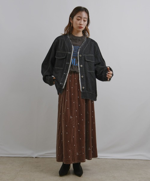 プラージュ　LVIR / ルビエル LVIR / ルビエル LETTUCE-EDGE JERSEY トップス（Tシャツ