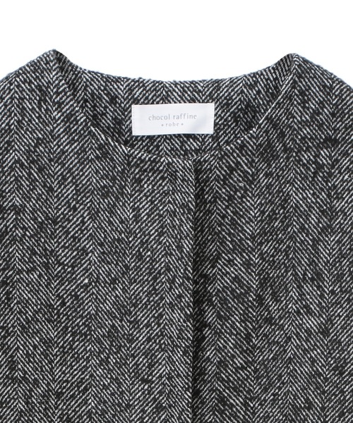 Green Parks(グリーンパークス)の「ヘリンボーンノーカラーコート(ノーカラーコート・レディース・その他・FREE)」の14枚目の写真