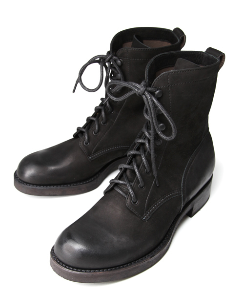 MR.OLIVE（ミスターオリーブ）の「【撥水レザー】WATER PROOF NUBUCK LEATHER / LACE UP LOGGER BOOTS（ブーツ・メンズ・ブラウン/ブラック・9h/10h/8h/7h）」の4枚目の写真