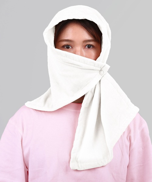 源商店(ゲンショウテン)の「サウナハットになるタオル 源商店(GEN SHO-TEN) / サウナハットタオル LOT 301 / 限定ホワイト 巻く サウナタオル サウナグッズ 今治タオル 抗菌・防臭 口元を隠す(タオル・レディース・ホワイト・FREE)」の13枚目の写真