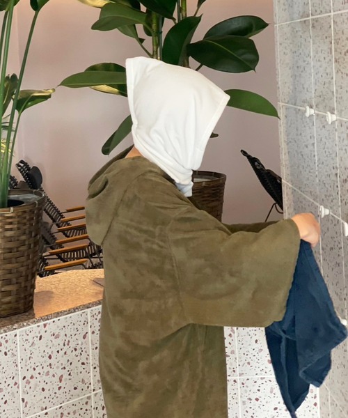 源商店(ゲンショウテン)の「サウナハットになるタオル 源商店(GEN SHO-TEN) / サウナハットタオル LOT 301 / 限定ホワイト 巻く サウナタオル サウナグッズ 今治タオル 抗菌・防臭 口元を隠す(タオル・レディース・ホワイト・FREE)」の10枚目の写真