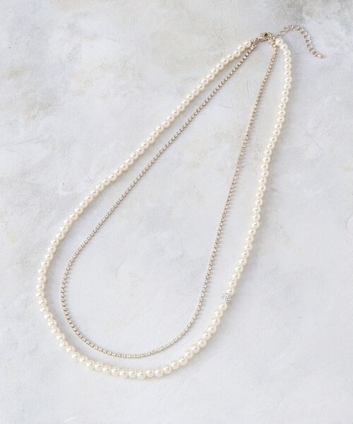 grove(グローブ)の「◆ダイヤ型レーンパール調ネックレス【入卒対応可】(ネックレス・レディース・ピンクゴールド/ゴールド/シルバー・00)」の1枚目の写真