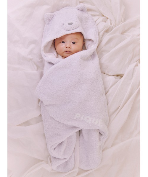 gelato pique（ジェラートピケ）の「【BABY】パウダーアニマルおくるみ（おくるみ・キッズ・オフホワイト/グリーン/ラベンダー・FREE）」の3枚目の写真