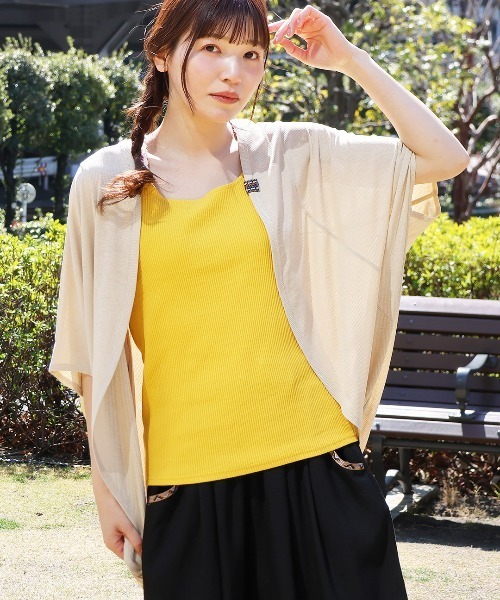 チチカカ（チチカカ）の「テレコモモンガカーディガン（カーディガン/ボレロ・レディース・ボルドー/ベージュ/カーキ/ブラック・FREE）」の3枚目の写真