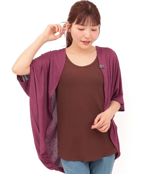 チチカカ（チチカカ）の「テレコモモンガカーディガン（カーディガン/ボレロ・レディース・ボルドー/ベージュ/カーキ/ブラック・FREE）」の12枚目の写真