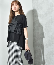 INTERPLANET | ＴＣブロードアシメフリルＴシャツ(Tシャツ/カットソー)