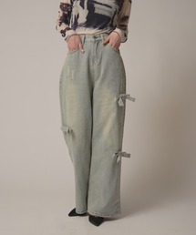 BLANK　 | ▲Side Ribbon Denim Pants /サイドリボンデニムパンツ(デニムパンツ)