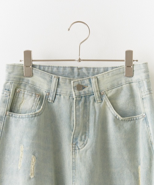 BLANK　（ブランク）の「▲Side Ribbon Denim Pants /サイドリボンデニムパンツ（デニムパンツ・レディース・ブルー・FREE）」の4枚目の写真