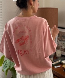 VACANCES TEE /ロキシーバックプリントクロップド丈Tシャツ
