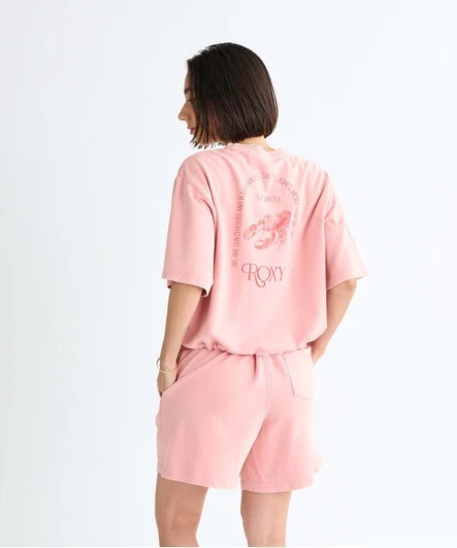 ROXY(ロキシー)の「VACANCES TEE /ロキシーバックプリントクロップド丈Tシャツ(Tシャツ/カットソー・レディース・ピンク/ブラック/グレー・MEDIUM/SMALL/LARGE)」の16枚目の写真