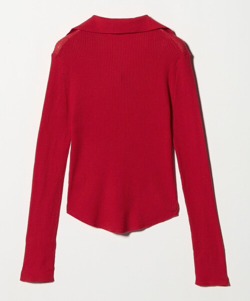 BEAUTY&YOUTH UNITEDARROWS コットンリブオープンニット BEAUTY&YOUTH UNITED ARROWS｜コットンリブ オープンカラーニット