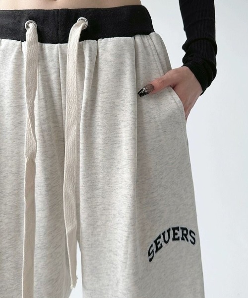 SHEENA（シーナ）の「バイカラーウエストスウェットパンツ（スウェットパンツ・レディース・ライトグレー/ブラック・M）」の5枚目の写真