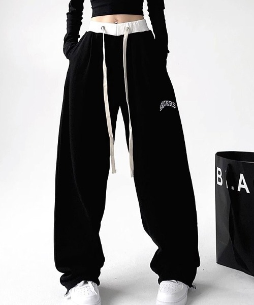 SHEENA（シーナ）の「バイカラーウエストスウェットパンツ（スウェットパンツ・レディース・ライトグレー/ブラック・M）」の15枚目の写真