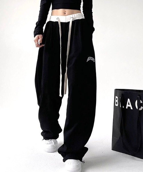 SHEENA（シーナ）の「バイカラーウエストスウェットパンツ（スウェットパンツ・レディース・ライトグレー/ブラック・M）」の17枚目の写真