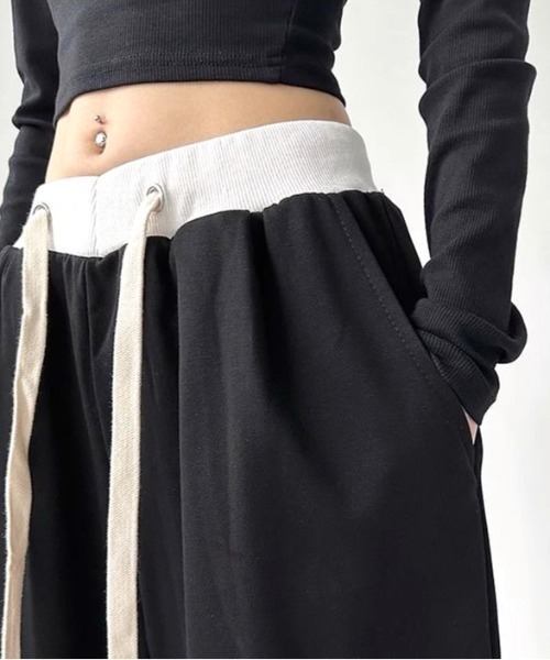 SHEENA（シーナ）の「バイカラーウエストスウェットパンツ（スウェットパンツ・レディース・ライトグレー/ブラック・M）」の20枚目の写真