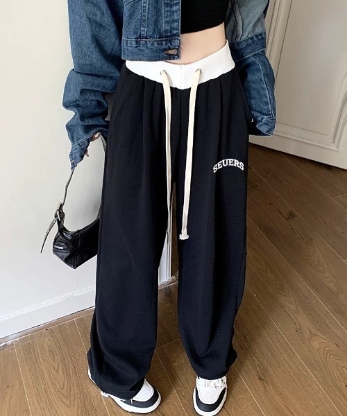 SHEENA（シーナ）の「バイカラーウエストスウェットパンツ（スウェットパンツ・レディース・ライトグレー/ブラック・M）」の21枚目の写真