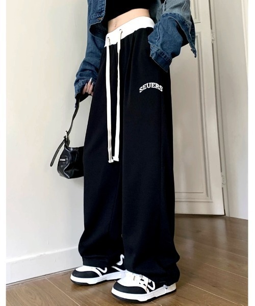 セール】バイカラーウエストスウェットパンツ（スウェットパンツ
