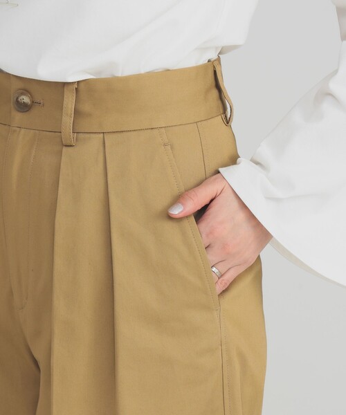 Demi-Luxe BEAMS(デミルクス ビームス)の「コンパクト チノ ワイドパンツ(チノパンツ・レディース・ホワイト系その他5/ベージュ・36/38)」の10枚目の写真