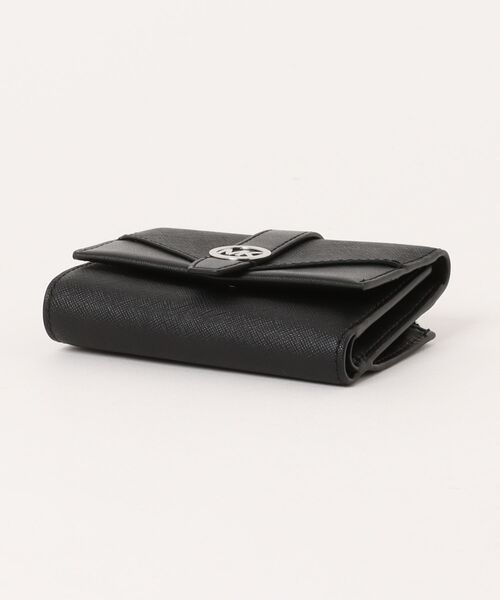 MICHAEL KORS（マイケルコース）の「GREENWICH エンベロープ トライフォールド ウォレット ミディアム（財布・レディース・ブラック・FREE）」の2枚目の写真