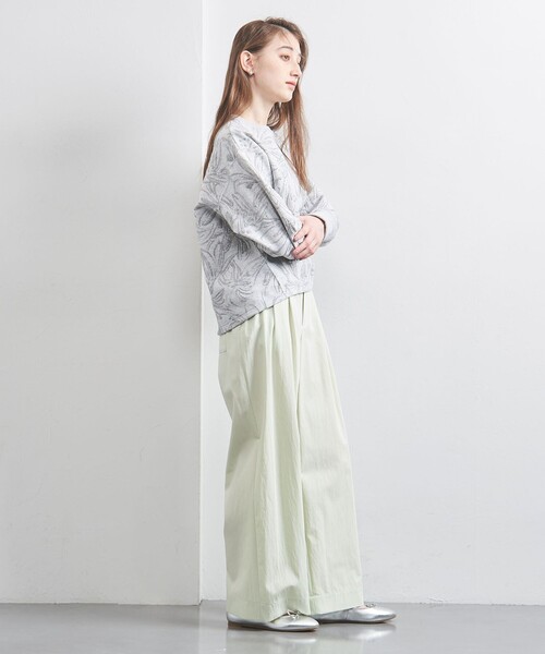 UNITED ARROWS（ユナイテッドアローズ）の「BOTANY ジャガード スウェット プルオーバー（スウェット・レディース・ナチュラル/ライトグレー/ホワイト/ライム・FREE）」の6枚目の写真