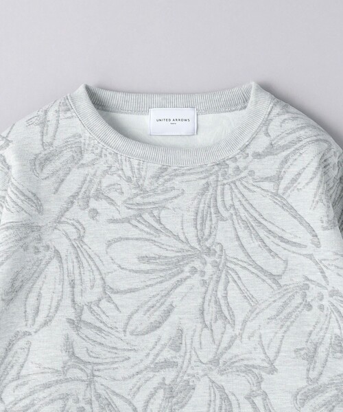 BEAUTY&YOUTHボタニカルジャカード プルオーバー　ホワイト　スウェット UNITED ARROWS トレーナー スウェット BOTANY ジャガード プル