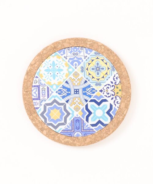 欧州航路(オウシュウコウロ)の「【欧州航路】コルクタイル柄コースター(ランチョンマット/テーブルウェア・レディース・ブラックミックス/グリーン系その他/ブルー系その他/ホワイト×ネイビー/カラフル/イエロー系その他・FREE)」の3枚目の写真