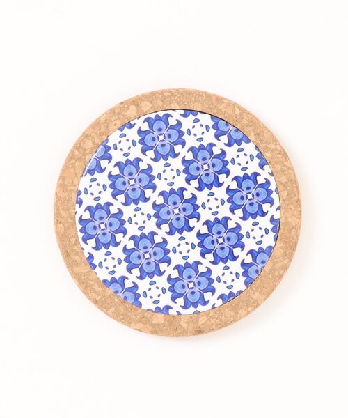 欧州航路(オウシュウコウロ)の「【欧州航路】コルクタイル柄コースター(ランチョンマット/テーブルウェア・レディース・ブラックミックス/グリーン系その他/ブルー系その他/ホワイト×ネイビー/カラフル/イエロー系その他・FREE)」の1枚目の写真