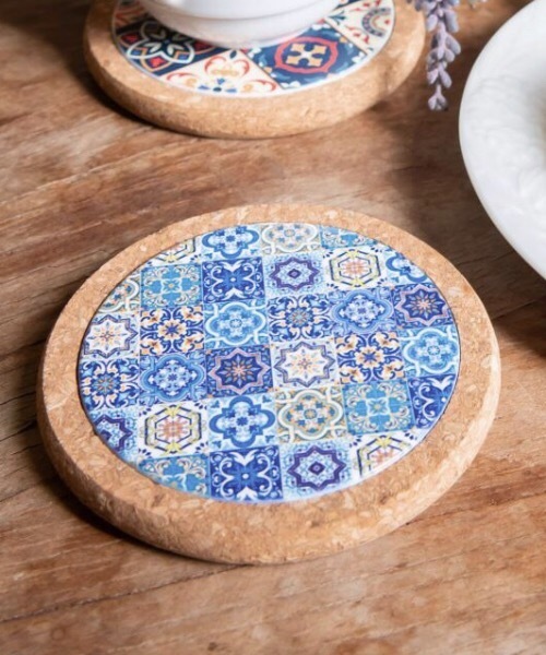 欧州航路(オウシュウコウロ)の「【欧州航路】コルクタイル柄コースター(ランチョンマット/テーブルウェア・レディース・ブラックミックス/グリーン系その他/ブルー系その他/ホワイト×ネイビー/カラフル/イエロー系その他・FREE)」の4枚目の写真