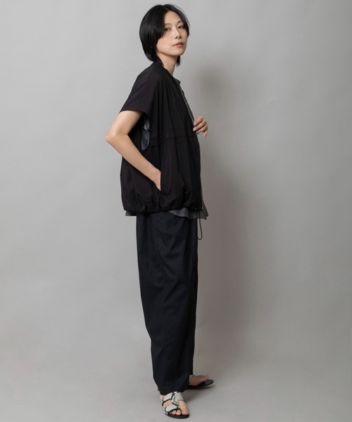 Munich（ミューニック）の「コットンナイロンタイプライタースリーブレスジップブルゾン（ブルゾン・レディース・カーキ/ブラック/キャメル/ホワイト・FREE）」の14枚目の写真