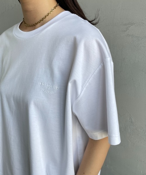 超人気】TATRASタトラス/半袖ポケットTシャツ/前後ロゴ/黒/2(L相当)