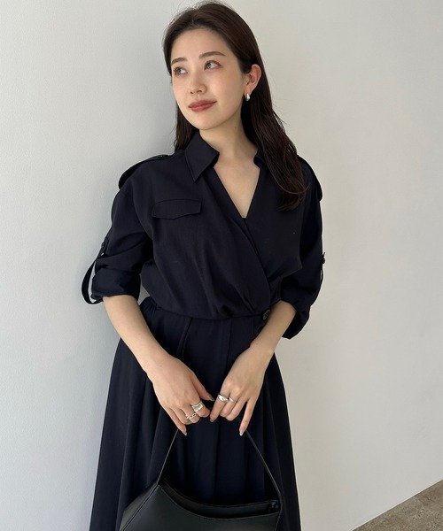 【完売】anuans トレンチディティールワンピース アニュアンス トレンチディティールワンピース（ワンピース）｜anuans（ア