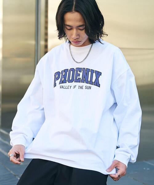 WEGO(ウィゴー)の「WEGO/アクセ付きグラフィックプリントロンT(Tシャツ/カットソー・メンズ・ホワイト/ブラック・LARGE/MEDIUM)」の2枚目の写真