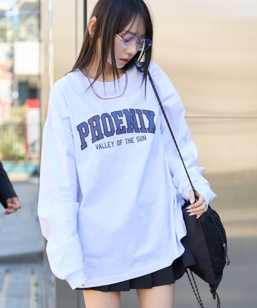 WEGO(ウィゴー)の「WEGO/アクセ付きグラフィックプリントロンT(Tシャツ/カットソー・メンズ・ホワイト/ブラック・LARGE/MEDIUM)」の5枚目の写真