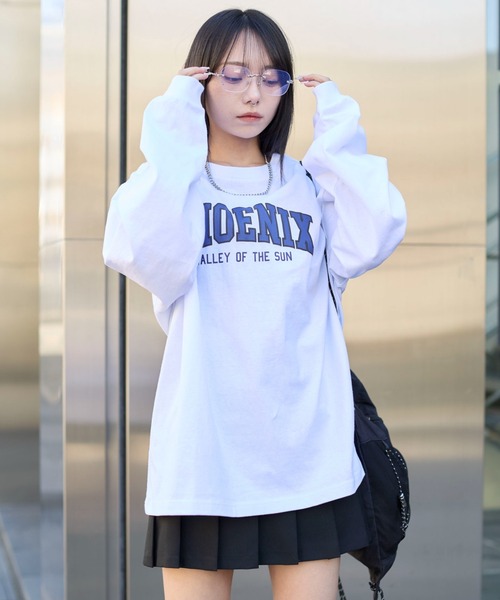 WEGO(ウィゴー)の「WEGO/アクセ付きグラフィックプリントロンT(Tシャツ/カットソー・メンズ・ホワイト/ブラック・LARGE/MEDIUM)」の7枚目の写真