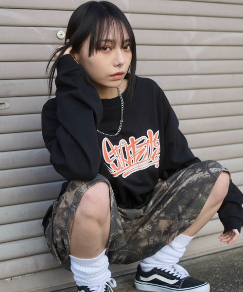WEGO(ウィゴー)の「WEGO/アクセ付きグラフィックプリントロンT(Tシャツ/カットソー・メンズ・ホワイト/ブラック・LARGE/MEDIUM)」の9枚目の写真