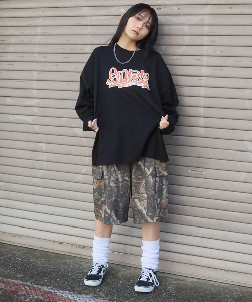 WEGO(ウィゴー)の「WEGO/アクセ付きグラフィックプリントロンT(Tシャツ/カットソー・メンズ・ホワイト/ブラック・LARGE/MEDIUM)」の12枚目の写真