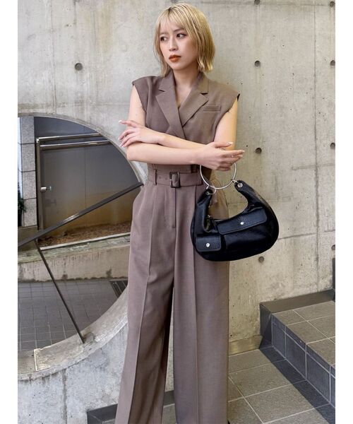 MURUA(ムルーア)の「テーラードノースリオールインワン(つなぎ/オールインワン・レディース・ブルー/アイボリー/モカ/その他1/グレー・1/2)」の17枚目の写真