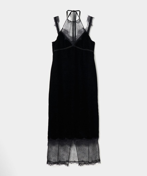 ワンピース tanakadaisuke velour camisole dress look1_100_8c6be04c-dfd4-4795-
