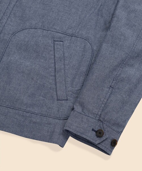 BROOKS BROTHERS(ブルックスブラザーズ)の「コットン GFロゴ ジップアップ ショートジャケット(ブルゾン・メンズ・ダークブルー/ブルー・MEDIUM/LARGE/X-LARGE/SMALL)」の4枚目の写真