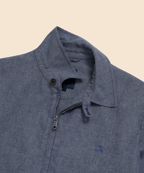 BROOKS BROTHERS(ブルックスブラザーズ)の「コットン GFロゴ ジップアップ ショートジャケット(ブルゾン・メンズ・ダークブルー/ブルー・MEDIUM/LARGE/X-LARGE/SMALL)」の5枚目の写真