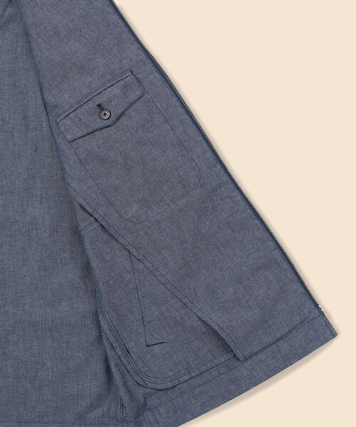 BROOKS BROTHERS(ブルックスブラザーズ)の「コットン GFロゴ ジップアップ ショートジャケット(ブルゾン・メンズ・ダークブルー/ブルー・MEDIUM/LARGE/X-LARGE/SMALL)」の7枚目の写真
