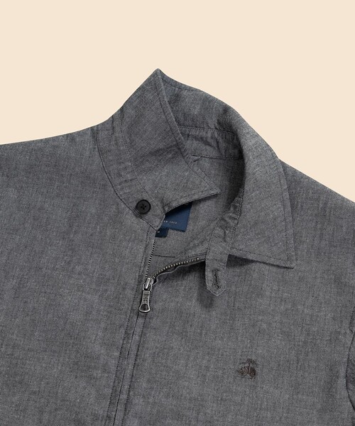 BROOKS BROTHERS(ブルックスブラザーズ)の「コットン GFロゴ ジップアップ ショートジャケット(ブルゾン・メンズ・ダークブルー/ブルー・MEDIUM/LARGE/X-LARGE/SMALL)」の10枚目の写真