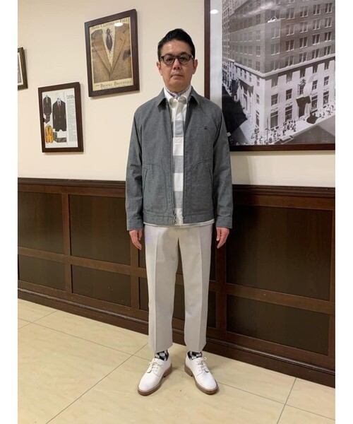 BROOKS BROTHERS(ブルックスブラザーズ)の「コットン GFロゴ ジップアップ ショートジャケット(ブルゾン・メンズ・ダークブルー/ブルー・MEDIUM/LARGE/X-LARGE/SMALL)」の14枚目の写真