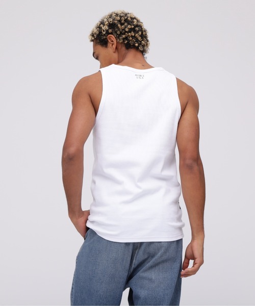 AVIREX（アヴィレックス）の「《DAILY/デイリー》RIB TANK TOP / デイリーウェア リブ タンクトップ / AVIREX / アヴィレックス（Tシャツ/カットソー・メンズ・ホワイト/グレー/オリーブ/ブラック/チャコール/ロイヤルブルー・LARGE/MEDIUM/SMALL/X-LARGE）」の8枚目の写真