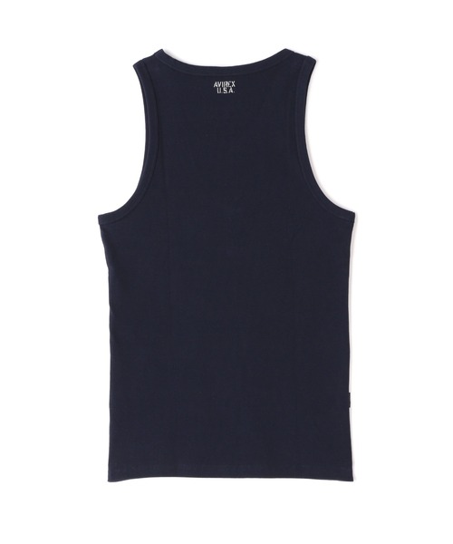 AVIREX（アヴィレックス）の「《DAILY/デイリー》RIB TANK TOP / デイリーウェア リブ タンクトップ / AVIREX / アヴィレックス（Tシャツ/カットソー・メンズ・ホワイト/グレー/オリーブ/ブラック/チャコール/ロイヤルブルー・LARGE/MEDIUM/SMALL/X-LARGE）」の19枚目の写真